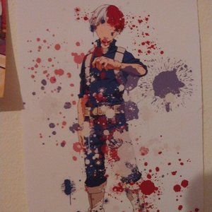 Set of two mini prints my hero academia art